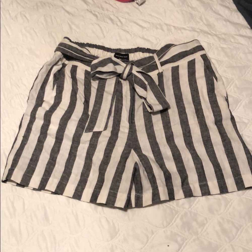 Black and white strip shorts